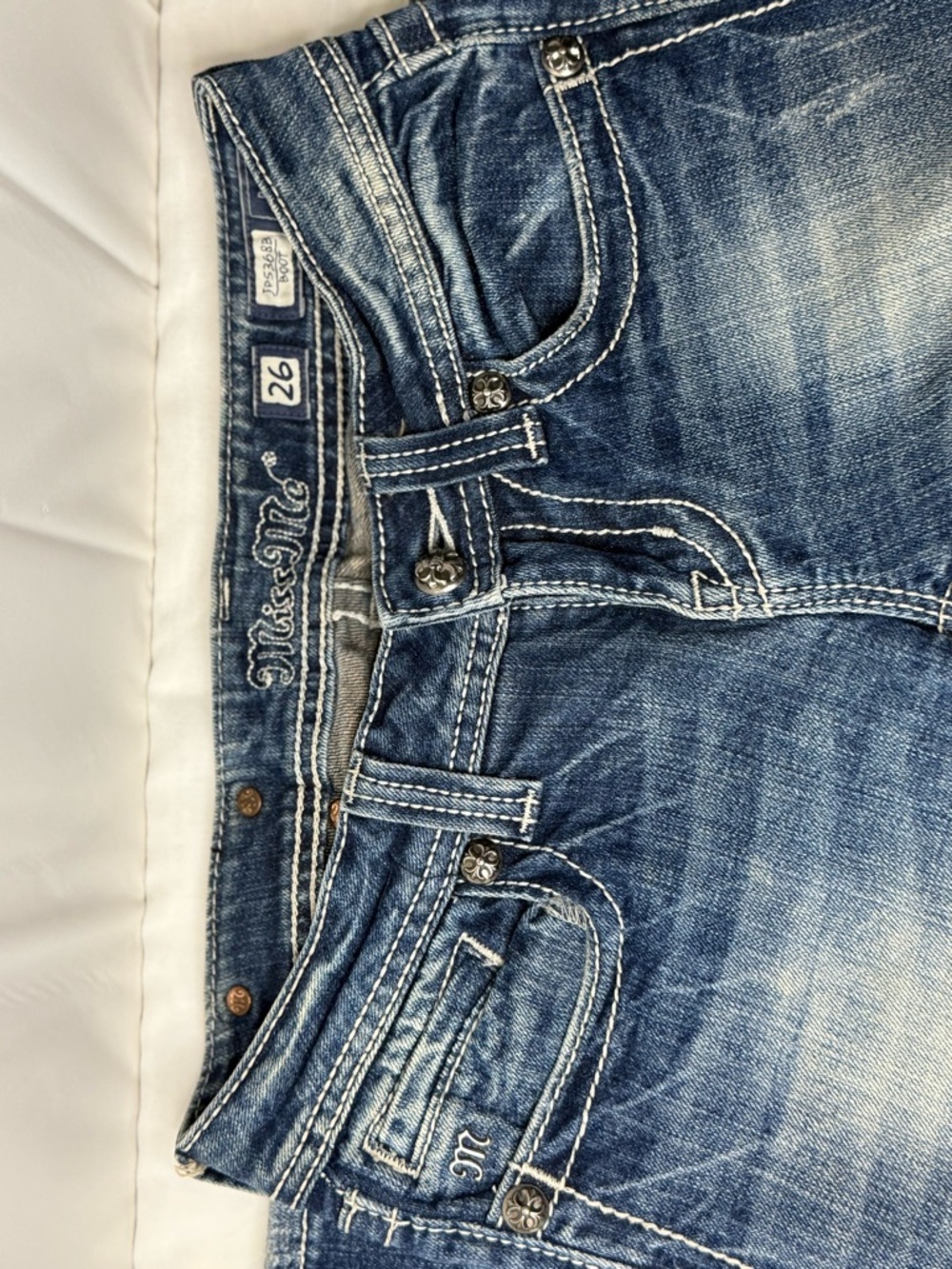 Miss Me Cross Bootcut Jeans 26 - Picture 12 of 14